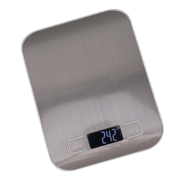 Köksskala 0,035oz till 11,0lb LCD-display Rostfritt stål Batteridriven Kaffeskala för Familj Café Matlagning
