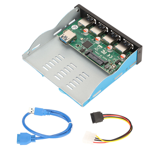 Etupaneeli USB 3.1 Hub 3.25 tuumaa 10 Gbps 4 downstream-porttia 1 uplink-portti Työpöytätietokoneen etupaneelin telakointiasema toimistoon