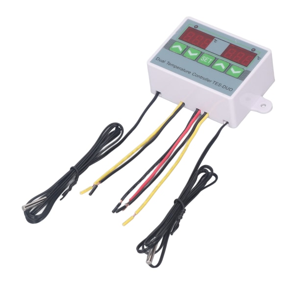 Dobbelt temperaturregulator Vandtæt digital termostat med datalagring til krybdyr køleskab fryser DC24V
