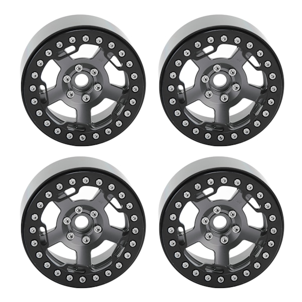 4 stk 2,2 tommers hjulnav Universal CNC-bearbeiding Høy slitestyrke Aluminiumslegering 1/10 RC hjulnav Titan