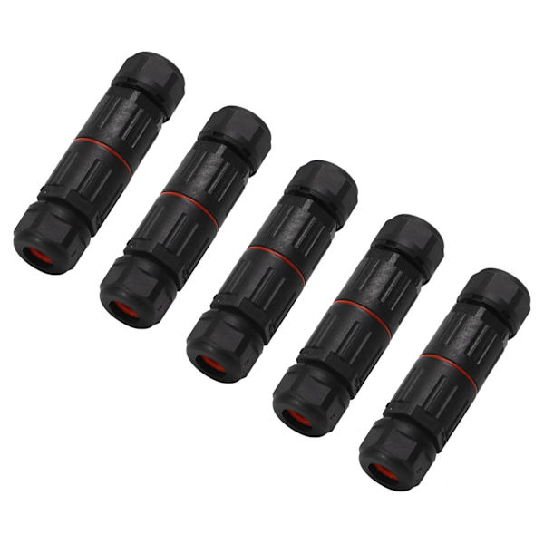 5 Stk M3 2Pin Aviation Plug Docking Connector IP68 Vandtæt udendørs gadelampe Ledningskabelstik 300V 16A