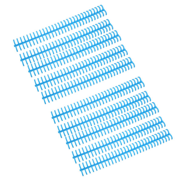 10 kpl sidontaspiraaleja, 30 reikää, muovinen nauha irtolehdille, halkaisija 1/2 tuumaa, sininen
