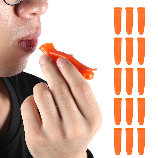 15 st PP-plast stark orange utomhus nödöverlevnad varning säkerhet räddningssport lekplats snabb visselpipa