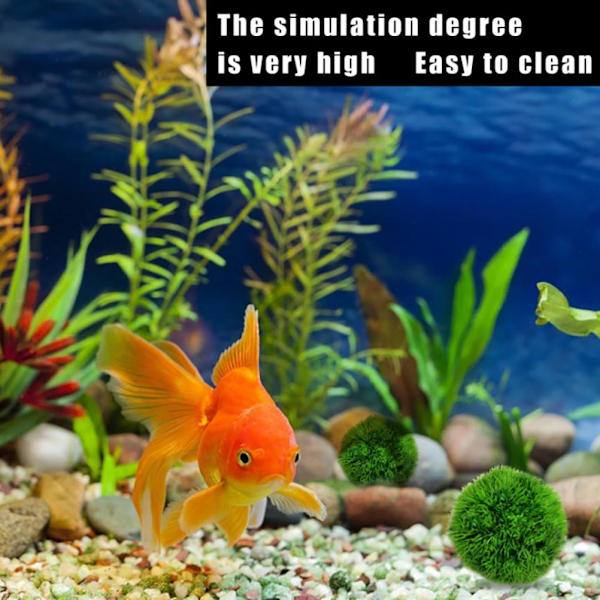 Kunstige akvarieplanter grønne tangkugler simulering tanglandskab vandplanter ornament til fiskebeholder dekoration