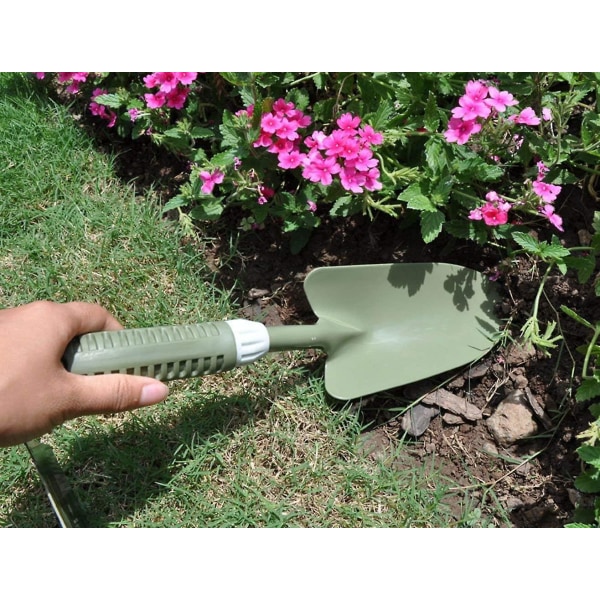 12,2 tuuman rypistymistä estävä hiiliteräslasta ergonomisella PVC-kahvalla - ruosteenkestävä käsintehty puutarhatyökalu istutukseen ja istuttamiseen