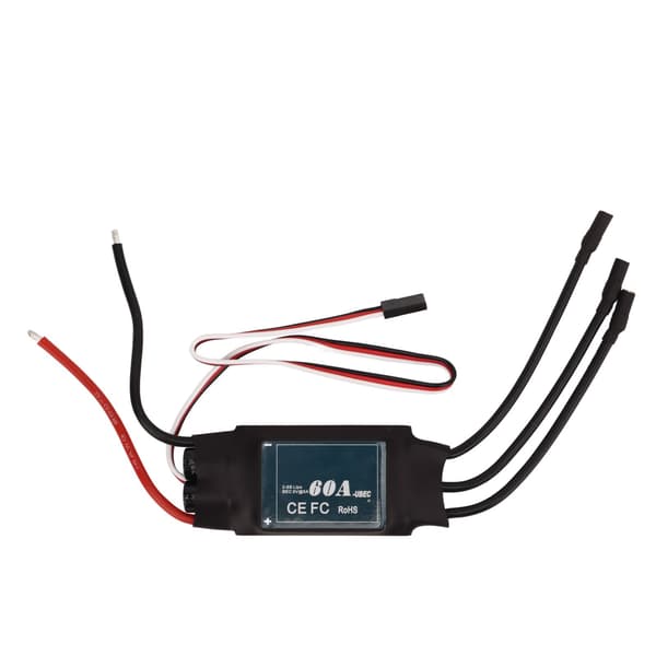 Borstlös 60A ESC 2-6S elektrisk motorhastighetsregulator för RC-bil, båt, undervattenspropeller