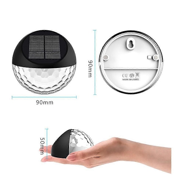2 LED-aurinkovalaisimen sarja ulkokäyttöön, seinävalaisin IP65 vedenpitävä koristeellinen seinävalaistus lämmin valkoinen valo, seinäaitavalaisin patiolle puutarhaan etuovelle portaille