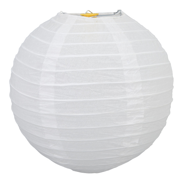 Vit papperslykta handgjord 20 cm DIY rund form hängande papperslykta för bröllopsdekoration
