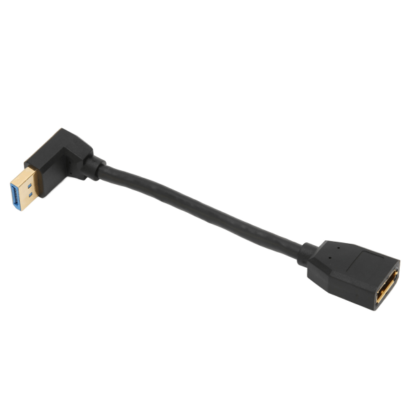 Displayport förlängningskabel DP1.4 version 90 grader Displayport hane till hona förlängningsadapter för 8k 60hz 4k 144hz