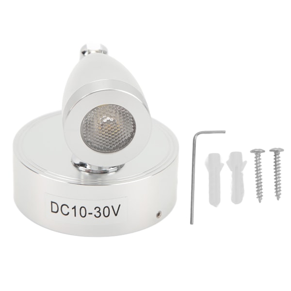 RV Leselampe LED Innendørs Sengelampe Båt Yacht 3 Justerbar Lysfarge Touch Lampe DC10 til 30V Sliver