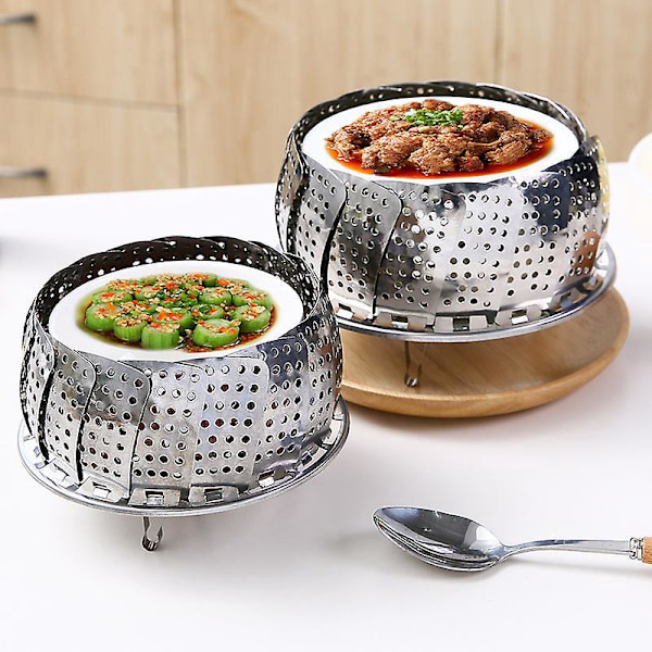 Sammenklappelig Dampkurv i Rustfrit Stål til Instant Pot - Damp og Tilbered Med Lethed