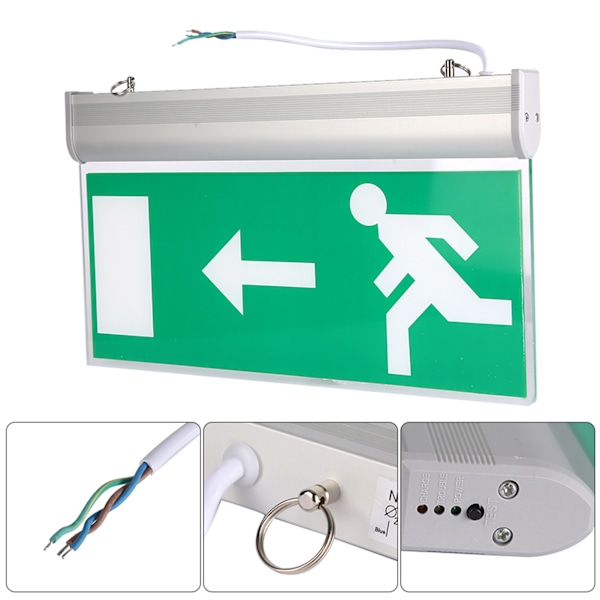 110‑240V Akryl LED-nødskiltlampe Venstre Høyre Evakueringsindikatorlys