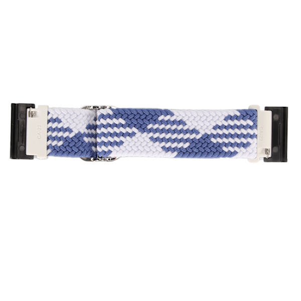Nylon klockbytesrem Elastisk andningsbar vävd justerbar 26 mm spänne klockarmband för Vertix 2 Blå Vit