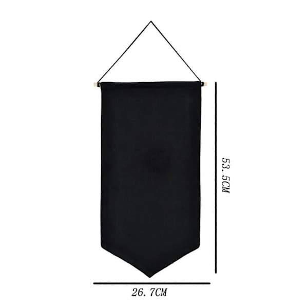 2 st Väggmonterad Märkesdisplay Canvas Emalj Brosch Samling Display Banner Medalj Nål Förvaring Slag Flagga Vimpel Ram (svart)