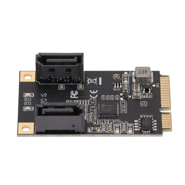 Mini PCi E - 2-porttinen SATA-laajennuskortti 6 Gbps nopea lähetysnopeus PCI E 3.0 -kaistanleveys Mini PCl E -laajennuskortti