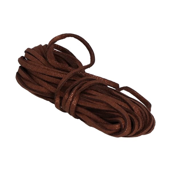 Sammetrep dubbelsidig glittrande nylon för DIY-halsband och armband 5 meter (brun)