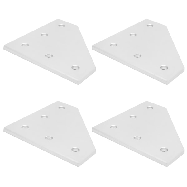 4 st skarvplåt utvändigt 5-håls aluminiumanslutningsförstärkning rät vinkelanslutning 4040L form