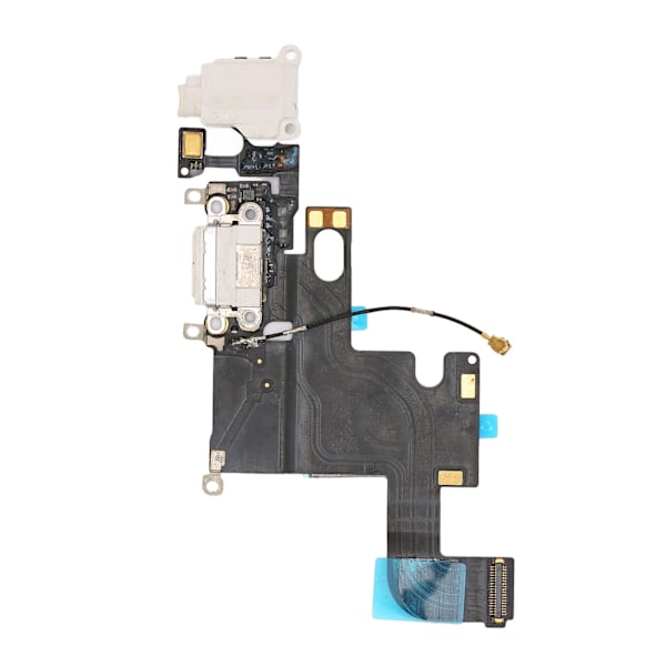 Puhelimen latausportin joustava kaapeli antennilla, kuulokeliitännällä ja mikrofonitoiminnolla iPhone 6 Plus -valkoinen