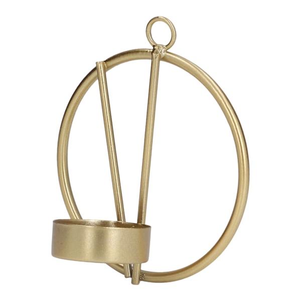 Ljusstake Modern Minimalistisk Väggdekoration Gyllene Rund Vägghängd Ljusstake