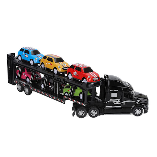 1:48 Biler Transport Lastebil Leke Modell Legering Avtakbar Seks Biler Barn Transport Kjøretøy Simulering Modell for 3 År Gamle + (Svart )