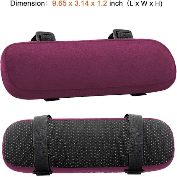 Stol Armstödsdynor 2 st, Memory Foam Spelstolsdyna, Vinröd