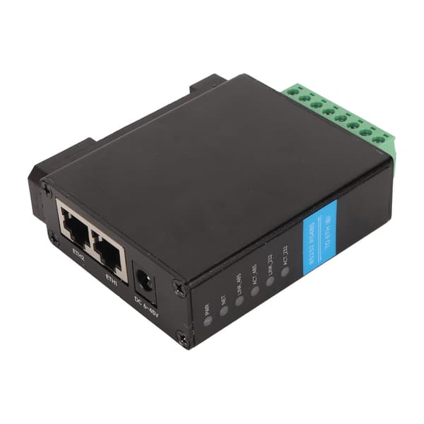RS485 til RJ45 Ethernet seriell server dobbel kanal skinnemontering 1200 til 115200bps RS232 til RJ45 Ethernet-modul