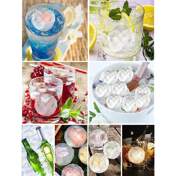 Rund isbitsform PP Whisky Isbollsform med lock för Whisky Cocktails Popsicle Making