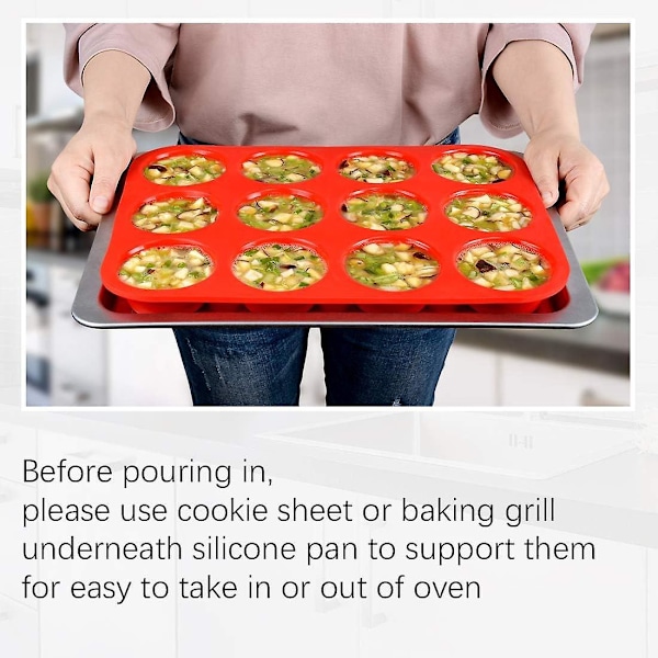 12 Kopper Silikone Muffinform - Nonstick BPA-fri Cupcakeform 1 Pakke Almindelig Størrelse Silikoneform
