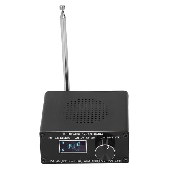 Fullbånds radiomottaker FM AM SSB 0,96 tommer skjerm SMA USB-lade tilbehørssett