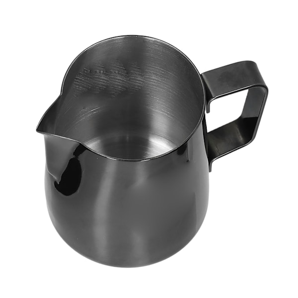 380ML Kaffe Kanne Kopp Blank Svart 304 Rustfritt Stål Kaffe Melk Skummende Kopp for Hjem Bar