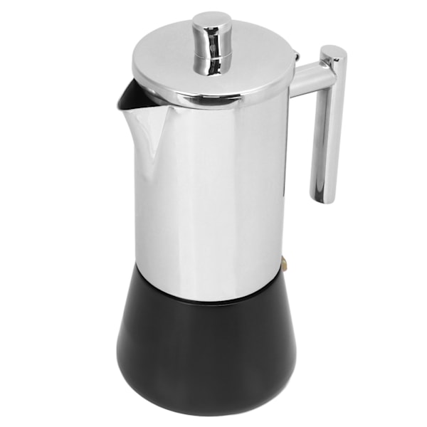 Induksjonsvarme Moka Pot Kokeplate Kaffetrakter Rustfritt Stål Italiensk Kaffemaskin for Hjem 200ml 4 Kopper