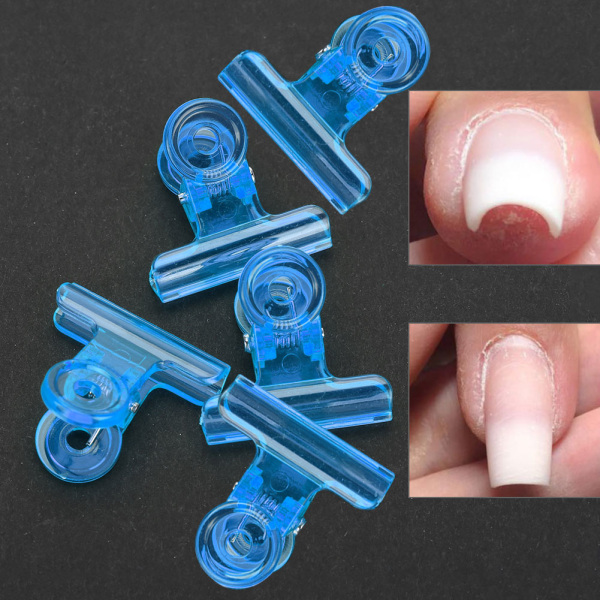 5 stk C Curve Negle Extension Clips Multifunktionelle Plastic Nail Art Accessories Blå