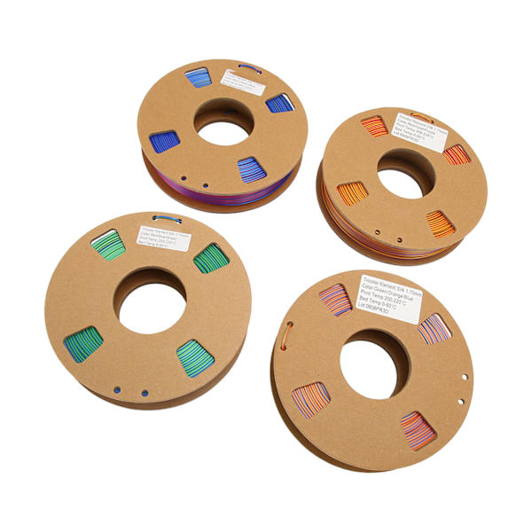 4 st 3D-skrivarfilament i tre färger 1,75 mm 8,8 oz Nettovikt 200 till 220 Celsius PLA-filament för påfyllning och utbyte