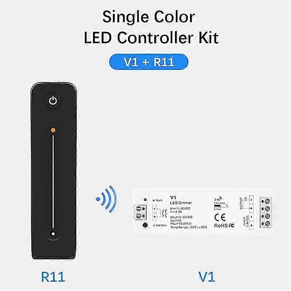 LED Dimmer 12V 5V 24V 36V 8A PWM Trådlös RF-brytare med 2.4G Ljusstyrkejustering Kontaktfjärrkontroll