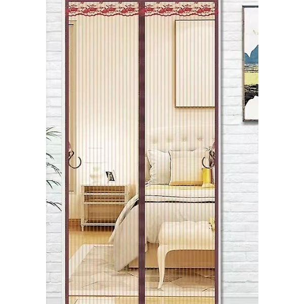 Självtätande Magnetisk Skärmdörr - Tålig Handsfree Nätpartition - Håll Öppen Funktion - 31\" x 74\"