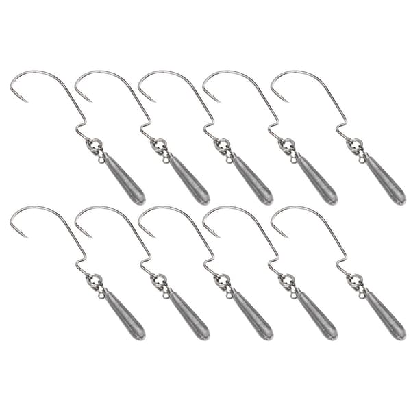 2-pack Vikt Högkolstål Crank Hook Bete Motvikt Fisketillbehör