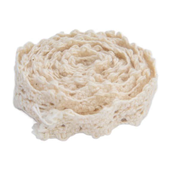 Spetsband 20 Yards 1.5cm Bredd Retro Stil Beröring Komfort Känns Bra Spetsdesign för Kläder Skor Hattar Väskor Beige