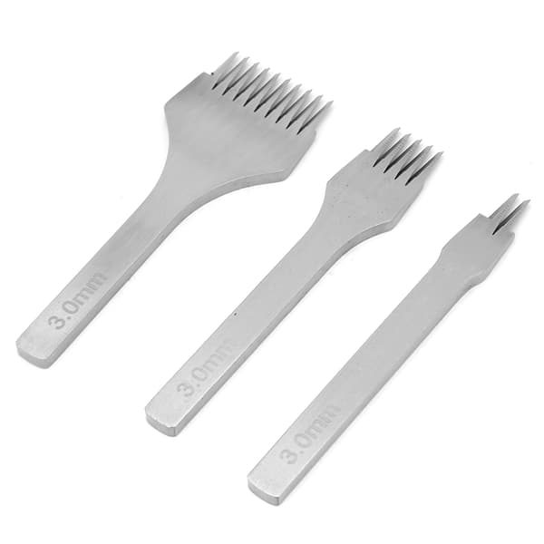 3 stk Håndarbeid Lær Pro Stitch 2.7/3.0/3.38/3.85mm Lær Meisel Hullstanseverktøy (3.0mm)