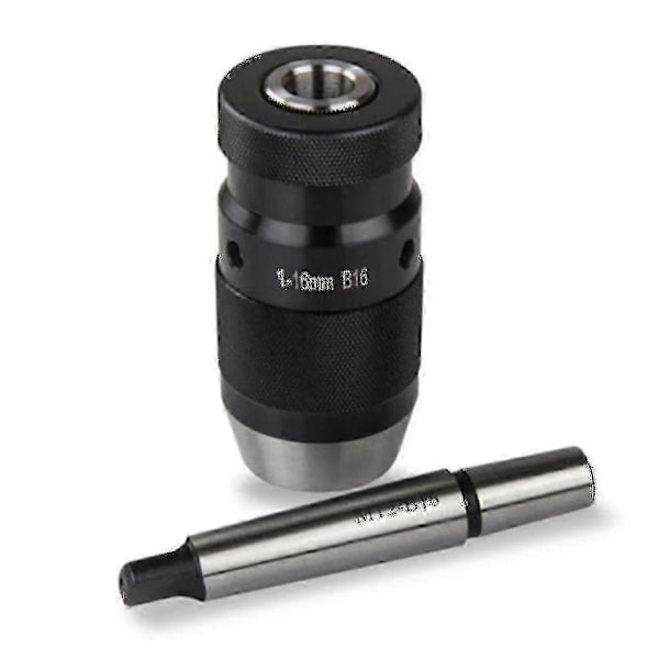 Borrfoder Snabbspännings Borrchuck 1-16mm B16 Med Koner Mt2 Auslappenblappe Skick: Ny -Ny SZJR