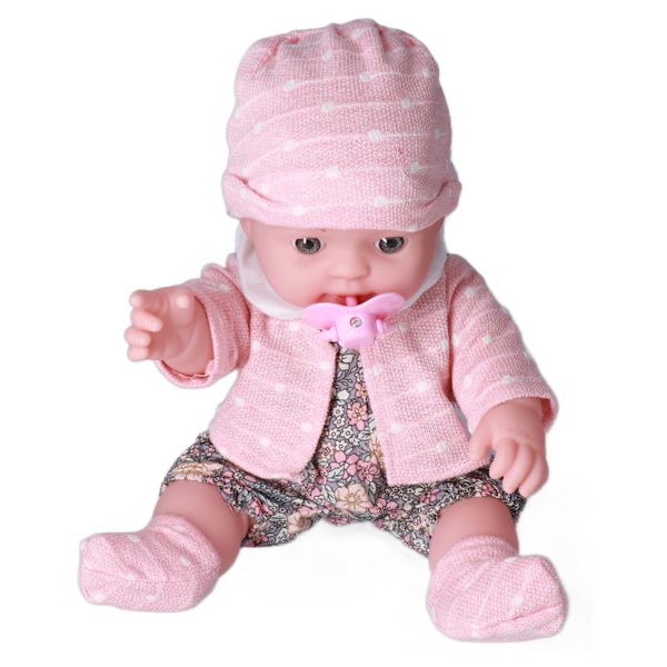 Realistisk Reborn Baby Doll Fashion 12in Tvättbar Vit Flicka Mjuk Kropp Leksak för Barn FödelsedagspresentQ12G-002C-026 Grå