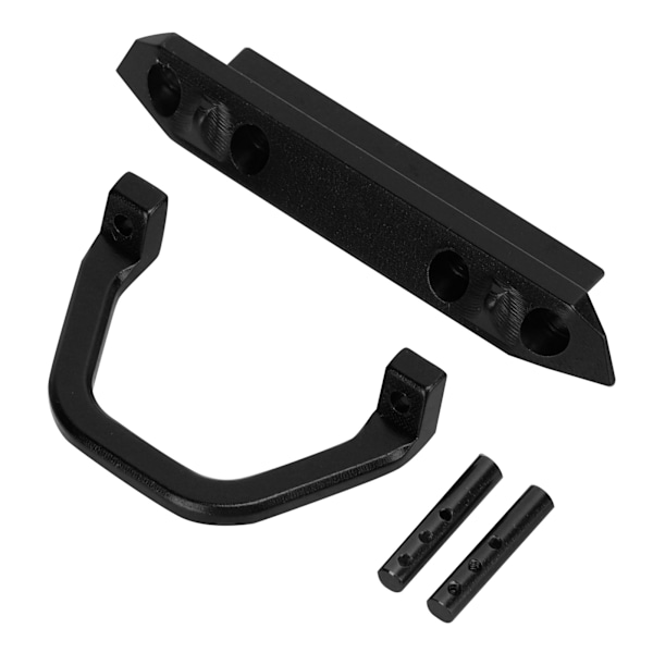 RC Metall Aluminium Frontstoßstange mit LED-Licht Stabile RC-Zubehör für Axial SCX24 1/24 Ferngesteuertes Auto Schwarz BL