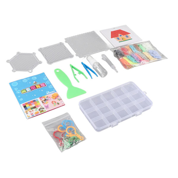 Vattenpärlor för barn, pysselset, pedagogiskt pussel, DIY, färgglada spel, leksaker för pojkar och flickor, 1500 pärlor