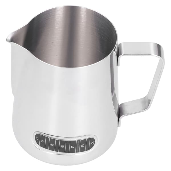 600 ml Steelfad til Mælkeskumning, Mælkekande til Kaffe med Termometer-sticker