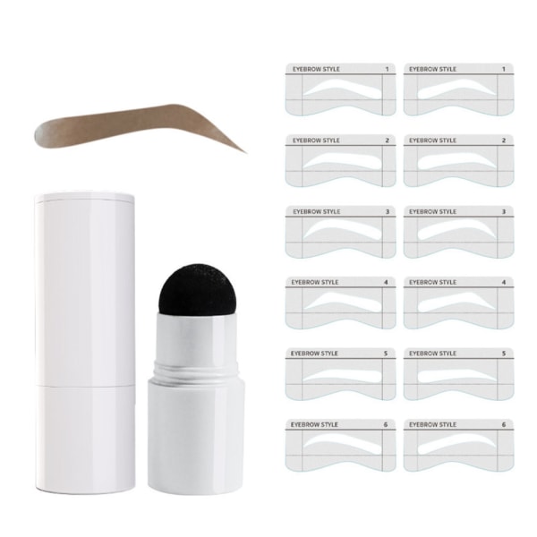 Ögonbrynsstämpel Brow Stamp Shaping Kit Vattentätt och svettsäker hållbart Sminkverktyg för ögonbrynsstämpel