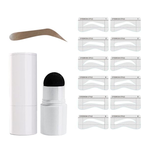 Øjenbryns stempel Bryn Stamp Shaping Kit Vandtæt og svedtæt, holdbart Øjenbryn Stempel Makeup Tools