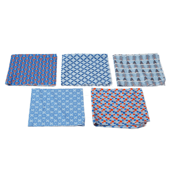 5 st printed tyg 19,7 x 19,7 tum gör-det-själv hantverk Mjukt hudvänligt sömnadstyg för plånböcker Quiltning Patchwork