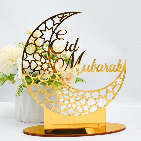 Eid Mubarakin akryylikoristeet Ramadan-koristeet kodin muslimijuhlatarvikkeille Eid Ramadan -lahjat