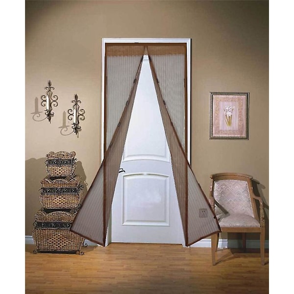 Självtätande Magnetisk Skärmdörr - Tålig Handsfree Nätpartition - Håll Öppen Funktion - 31\" x 74\"