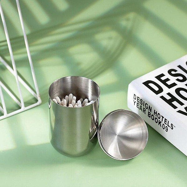 Bomuldspind Holder Organizer, Badeværelses Vanity Opbevaringsboks Dispenser Holder, Akryl Krukke, Opbevarings Organizer, Apoteker Krukke til 14X Bomuldspinde