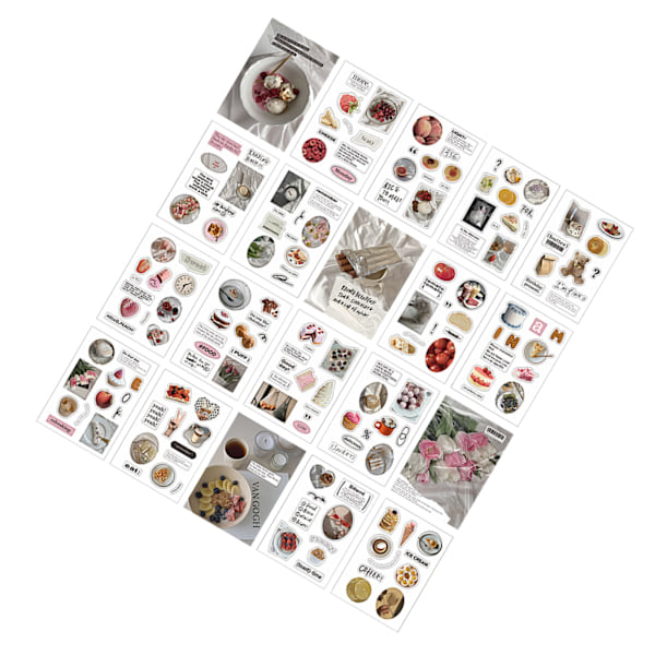 20 ark håndbok dekorasjon tema klistremerker fasjonable klistremerker personlige dekorative klistremerker scrapbooking rekvisita mat